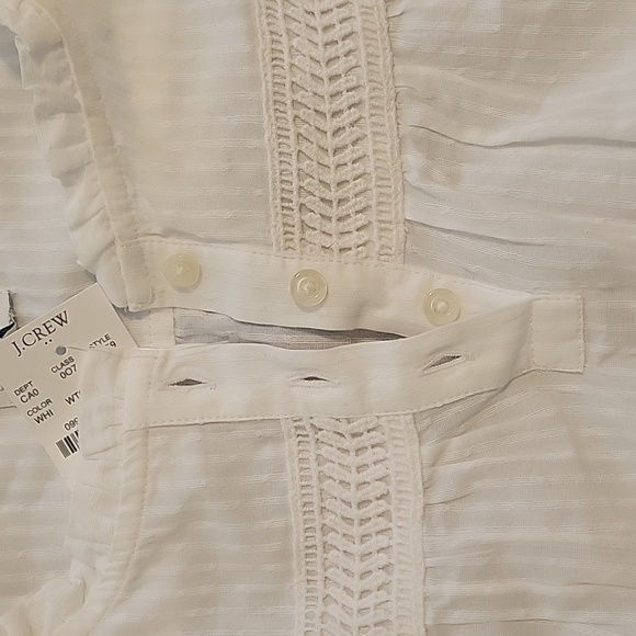 JCrew Cotton flutter sleeve top - Picture 3 of 7